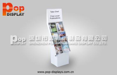 China Eye-Catching Cardboard Magazine Display With Pockets and Pop Up Material for sale