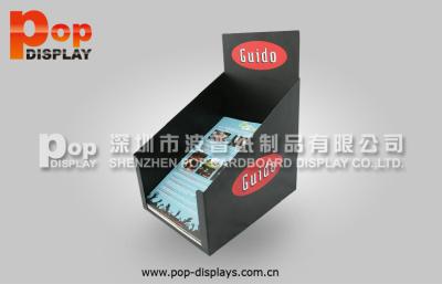 China Album Tabletop Cardboard Magazine Display Stand For Grocery Store Advertising for sale