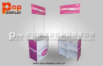 China Stable Convinient Corrugated Pop Display Counter With Oil Vanish for sale