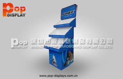 China Retail Blue Cardboard Magazine Display With Eye-catching Artwork for sale