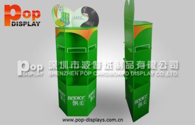 China Drink Cardboard Beverage Display Racks , 3 Shelves Fsdu With Unique Logo for sale