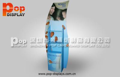 China Laminated Recyclable Corrugated Pop Display , 3 Shelves Floor Display for sale