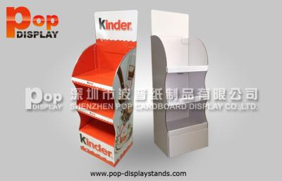 China Recycable Cardboard Chocolate Display Stands Glossing Retail Shelving for sale