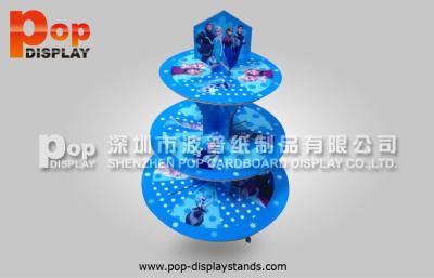 China Promotional Blue Cupcake Display Stands / Beverage Display Racks for sale