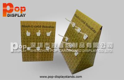 China Hair Accessories Corrugated Counter Display With Easy Assemble Euro Hooks for sale