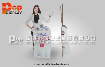 China Stable Cardboard Advertising Standee / Green Promotional Standees for sale