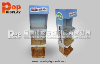 China Food Corrugated Countertop Display Box Mountable On Other Display for sale