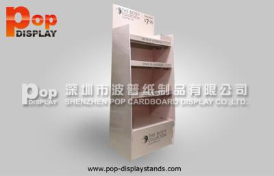 China Pink Cosmetic Cardboard Display Stands ,  Floor Display Stands In Supermarket for sale