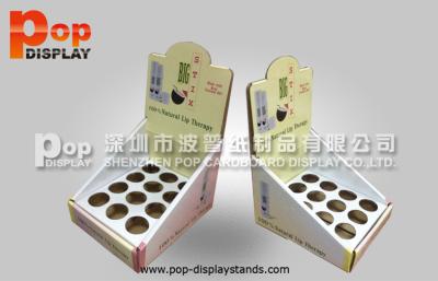 China Holes Lipstick Cardboard Counter Display Stands 12 pcs for Cosmetic for sale