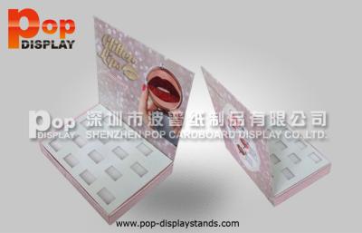 China Soporte líquido de exhibición del lápiz labial contrario plegable de los soportes para la promoción en venta