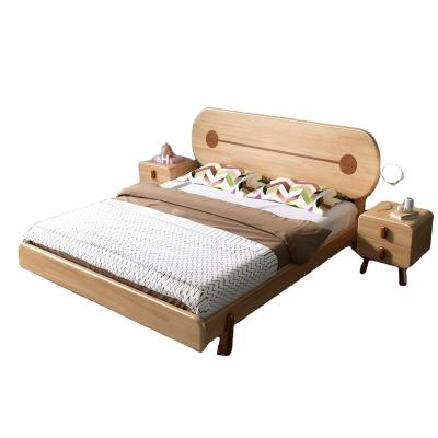 China Farmhouse Furniture Bedroom Furniture Wooden Warm Cartoon Shaped Firm Twin Wooden Children's Leg Support Bed for sale