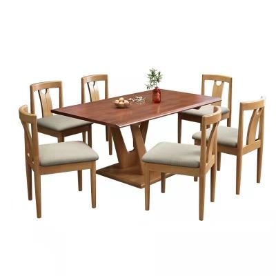 China Hot Nordic Solid Wood Luxury Convertible Dining Suite Large Wooden Dining Room With Simple Square Table Furniture for sale