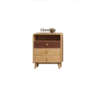 China Hot Sale Modern Solid Wood Expandable Bedroom Furniture 3 Drawers Solid Wood Storage Cabinet In Stock for sale