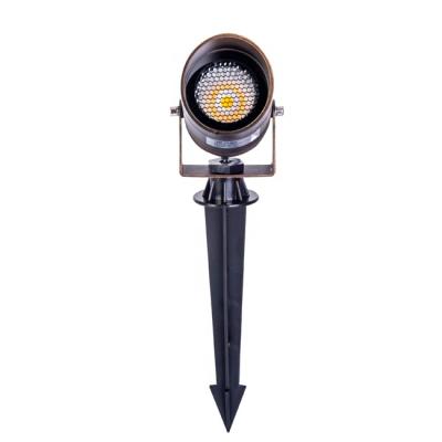 China Outdoor Garden LED Spike Light 10W Garden Brushed Brass Color for sale