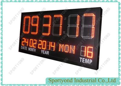 China Led electronics time clock boards with temperature and date display for sale