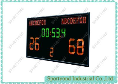 China LED Digital Electronic Handball Scoreboard With Team Name Display for sale