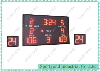 China Counter Equipment Basketball Scoreboard with Two 24 Seconds Shot Clock for sale