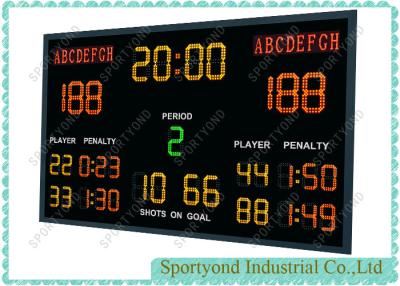 China Hockey LED Scoreboard , Handball Electronic Scoreboard With Wireless RF Console en venta