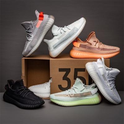 China Lightweight Reflective Color Yeezy 350 V2 Shoes Mens Womens Knitting Sepatu Casual Sneakers Running Shoes for sale