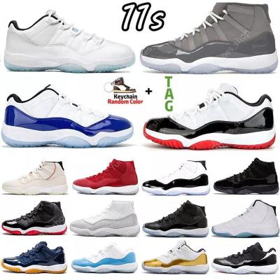 China 11 Gray Reverse Men Women Retro Cool Style Walking Shoes Red Mens Gym Basketball Shoes AJ Luca Sports Shoes Anti-skid for sale