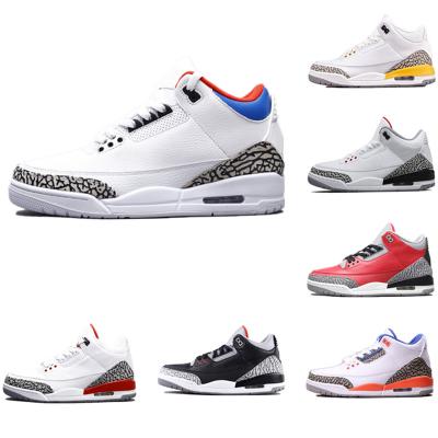 China 2022 Designer Air Cushion Outdoor Anti-skid Basketball Shoes Retro Casual Outdoor Basketball Shoes 3 Mens Sneakers High Top aj Men's for sale