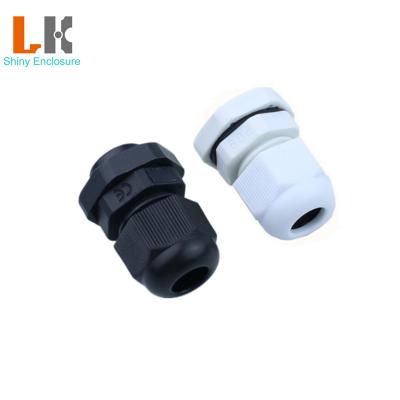 China Water-prooftesting PG9 White Plastic Nylon Cable Glands Waterproof Seals for sale