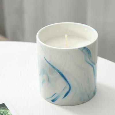 China 11oz Home Decoration Modern Fashion Candle Jar Home Decor Aroma Ceramic Candle Holder For Soy Wax for sale