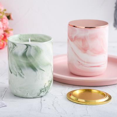 China 11oz Home Decoration Modern Fashion Candle Jar Home Decor Aroma Ceramic Candle Holder For Soy Wax for sale