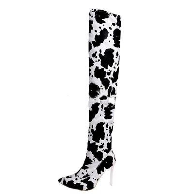 China 2021 New Arrival Anti-slippery Women Fall Overknee Western Cowboy Boots for sale