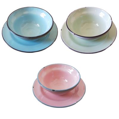 China China Factory Bulk Stocked Zhentaier European Style Branded Food Safe Grade Ceramic Soup Bowl With Tray Sets for sale