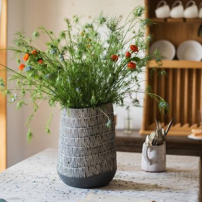 China Home Decoration Flower Pot Retro Personality Flower Pot Ceramic Creative Ceramic Shelf Modern Large Size Green Plant Sandstone for sale