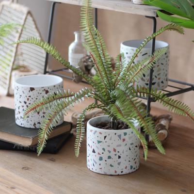 China Nordic Creative Modern Minimalist Creative Ceramic Desktop Bonsai Plant Balcony Pot Plant Balcony Pot Europe Flower Home Decoration Ornaments for sale