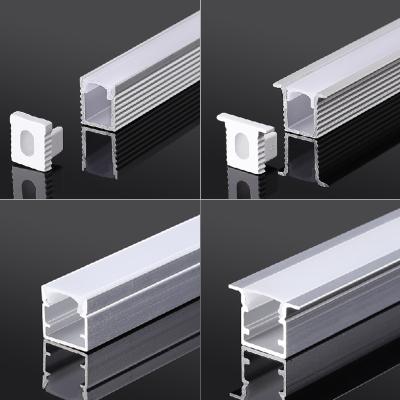 China Decorations Customized Aluminum Alloy Square Acrylic Extrusion LED Channel LED Profile For Led Linear Strip Bar Light for sale