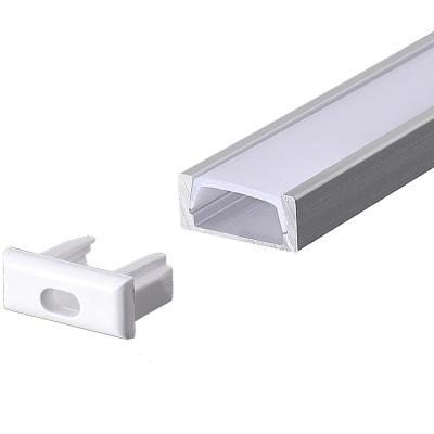 China Decorations 6063-T5 Silver Recessed Led Aluminum Profile For Led Strips Profile Light Channel On The Wall for sale