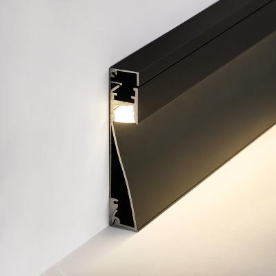 China Led Profile Wall Edging Board Carpet Tile Led Profile Wall Lamps Aluminum Baseboard Edging Line For Architectural Decorative Lighting for sale