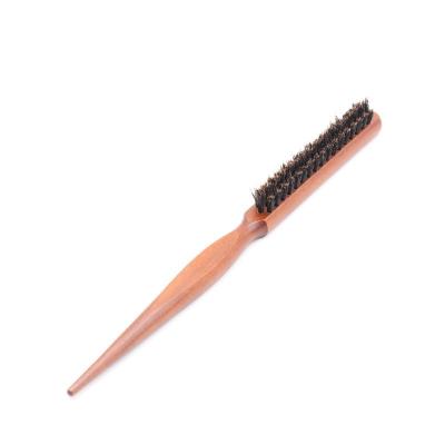 China Low Moq Salon Anti Static Style Edge Brush Boar Bristle Wooden Edge Brush Bulk for sale