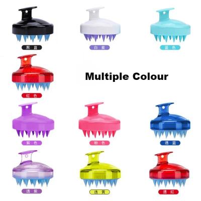 China Waterproof Customize Silicone Round Head Scrub Scalp Massager Shampoo Hair Brush With Logo for sale