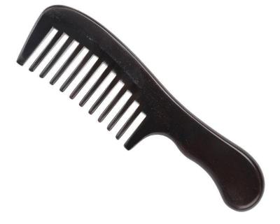 China Home Black Sandalwood Wide Tooth Comb and Brush Wooden Beard Comb Hair Natural Wood Comb for Curly Hair for sale