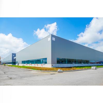 China Storage warehouse structure steel structure products prefabricated building components ensuring new design warehouse workshop lightweight construction on sale for sale