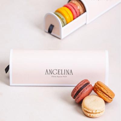 China Handmade eco recycle high quality wholesale macaron box packaging for custom macarons package box macaron boxes for sale