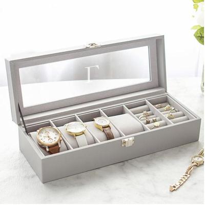 China Rectangle ; Custom Logo Luxury Customized Logo Cardboard Paper Leather Watch Packaging Jewelry Case Box Jewelry Boxes Watch Box Packaging for sale