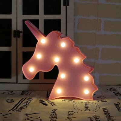 China Modern Night Lamp Decorative Unicorn LED Marquee Signs Light Battery Operated For Party Supplies - Wall Decoration For Living Room, Bedro for sale