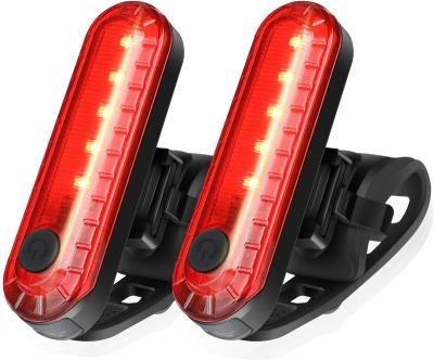 China Rechargeable USB LED Camping Bike Tail Light, Bright Bicycle Safety Rear Recycling Flashlight, 330mah lithium battery, 4 