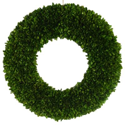 China Preserved Lobular Green 65cm Handmade Decorative Green Boxwood Moss Garland Preserved Lobular Boxwood Moss Garland for sale