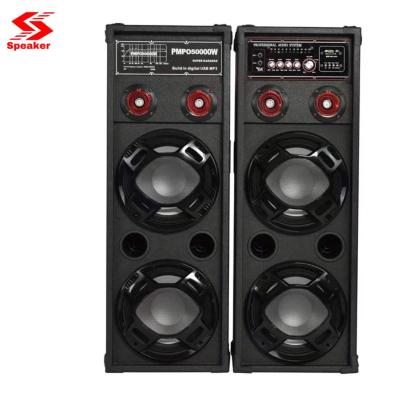 China No High Power Home Subwoofer DJ Colorful Wooden Sound Support USB/SD/BT Player for sale