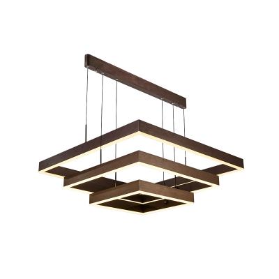 China Scandinavian Modern Kitchen Interior Square Bedroom Chandelier Lamp for sale