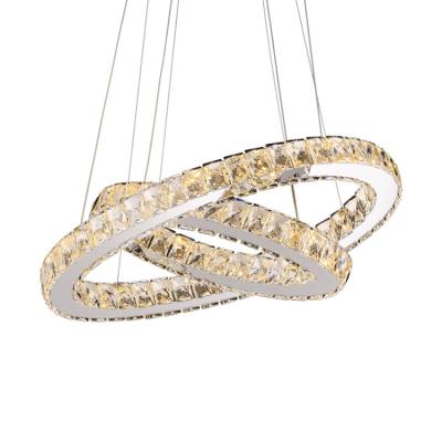 China New Scandinavian Banquet Hall Ring Chandelier Crystal Style Room Living Room Lamp for sale