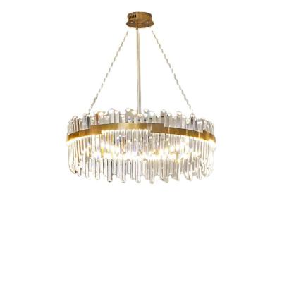 China Contemporary Round Crystal Lamp Office Decorative Big Chandelier Lamp for sale