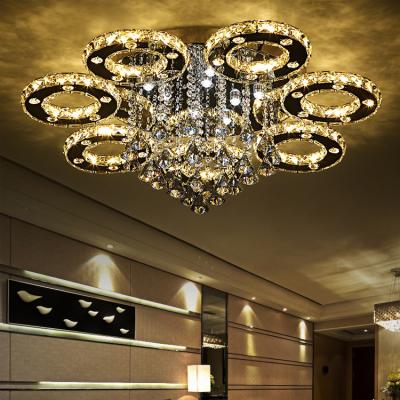 China New Scandinavian Modern Crystal Lamp Rain Drop Crystal LED Chandelier Lights for sale