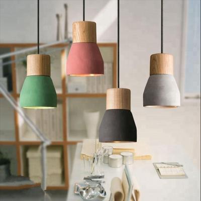 China Contemporary Nordic Single Simple Concrete Small Pendant Lamp Industrial Hanging Lamp for sale